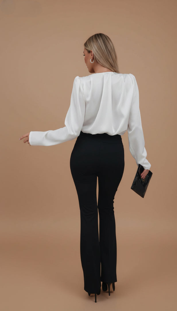 Blusa in satin - Doppio Fiore