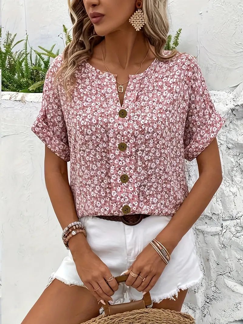 Jelena | Top floreale estivo elegante