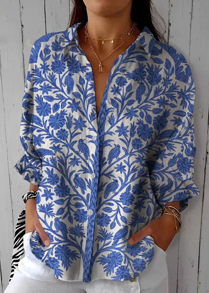 Itzel Blusa Giardino Blu